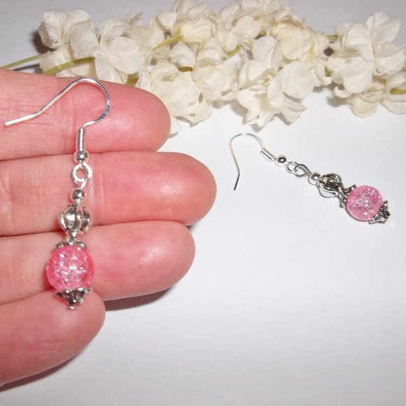 Pink Beaded Earrings Dangle & Drop Set NWT Jewelry Dangle Drop Accessory 5239 - Picture 6 of 8